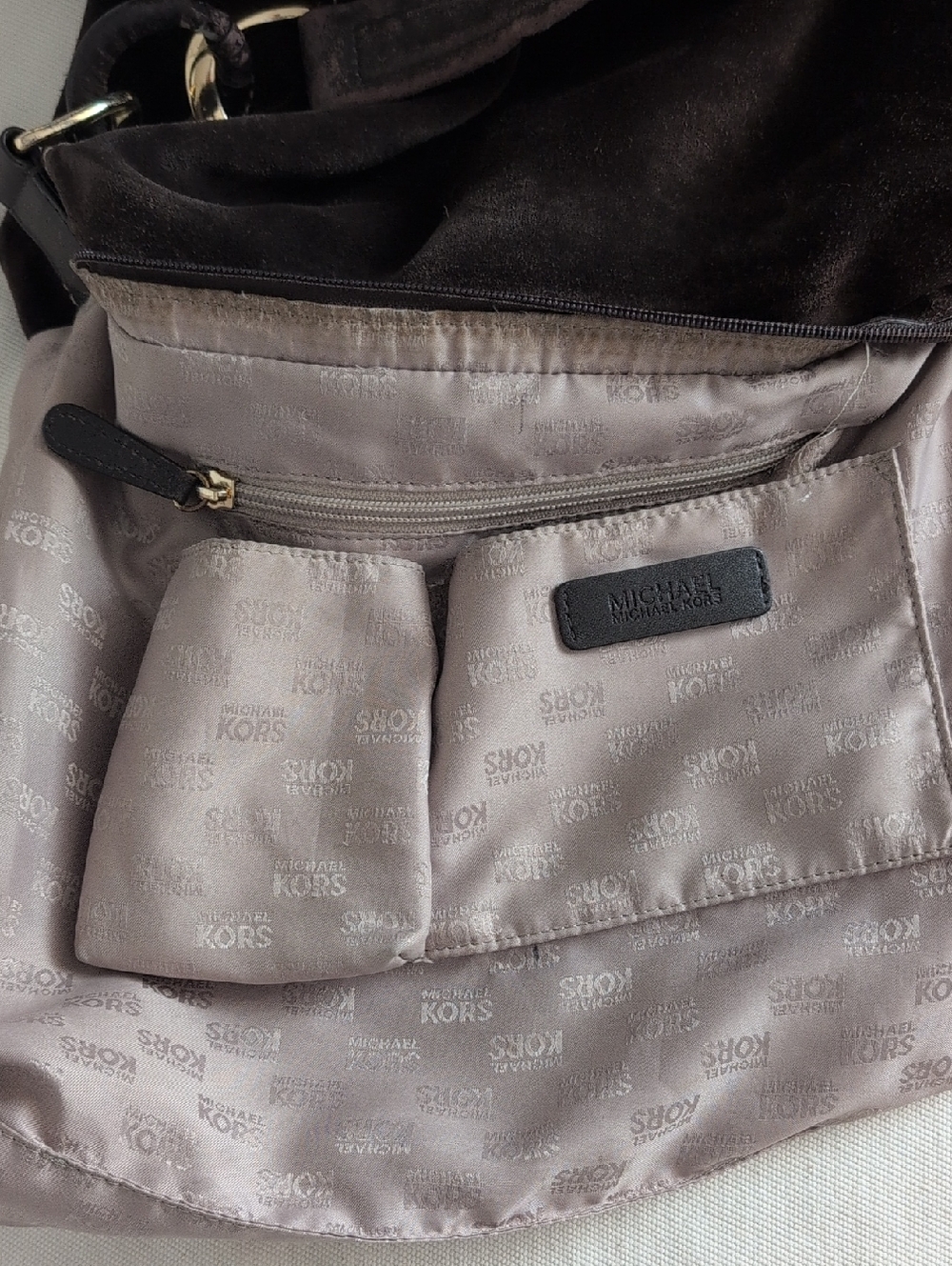 2016 Michael Kors Brown Suede Hobo Bag - Picture 4 of 15